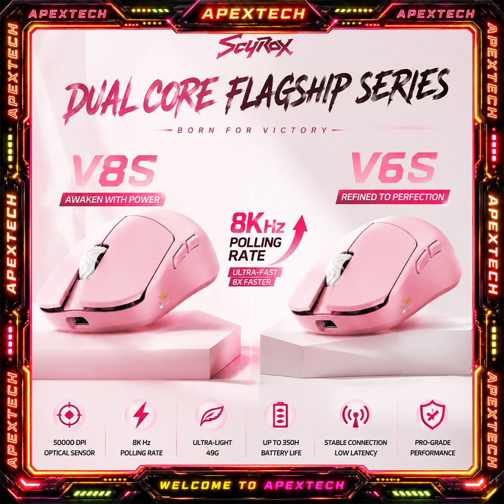 Mouse Gaming Esports - Scyrox V8s V6s Lightweight Wireless Mouse