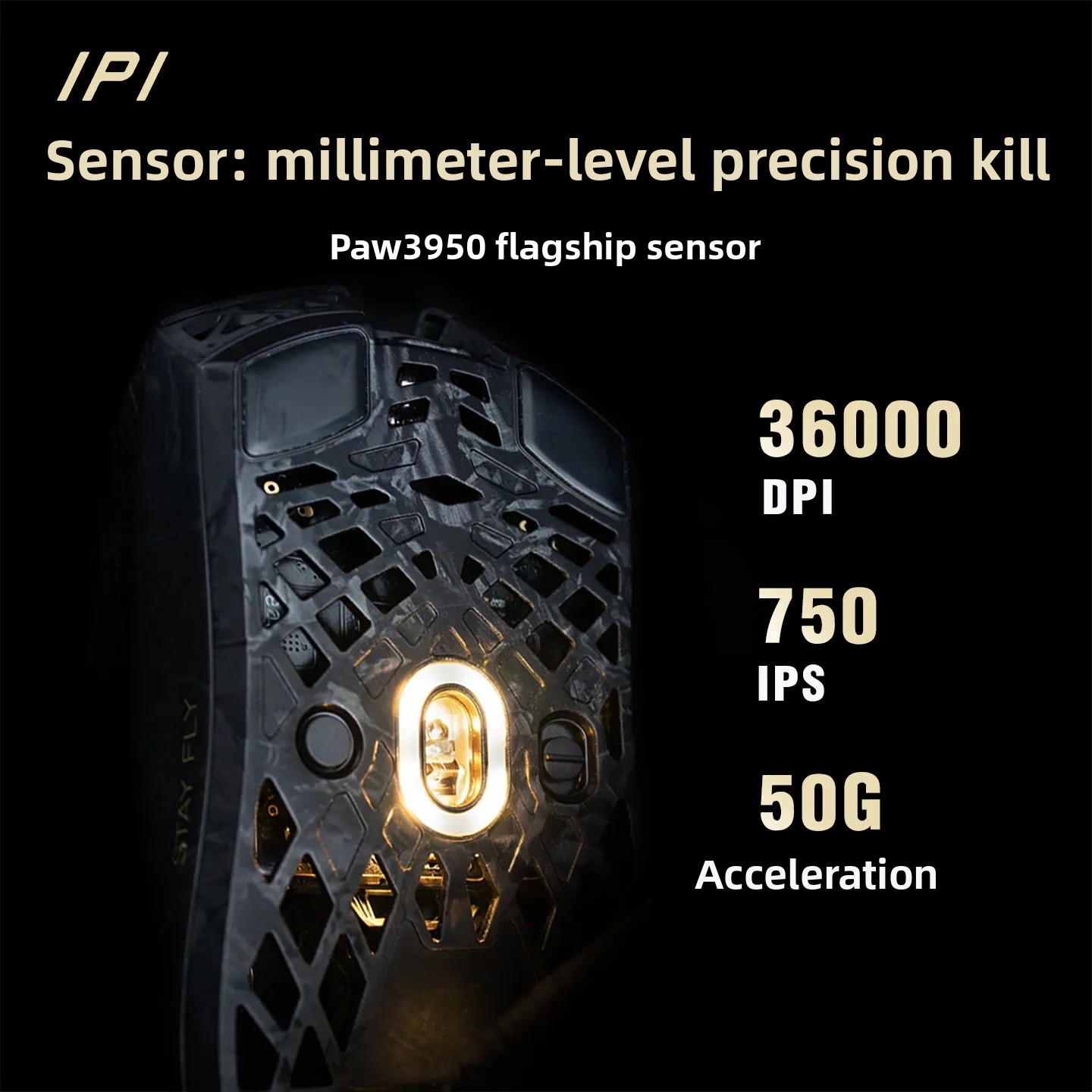 IPI STAY FLY Dual 8K PAW3950 M - огляд і ціна Mouse Gaming Esports