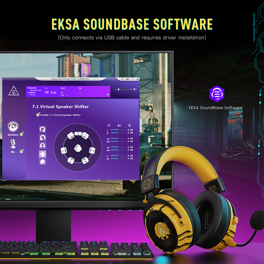 EKSA E900 Pro Upgraded Gaming  - огляд і ціна Gaming Headset 7.1