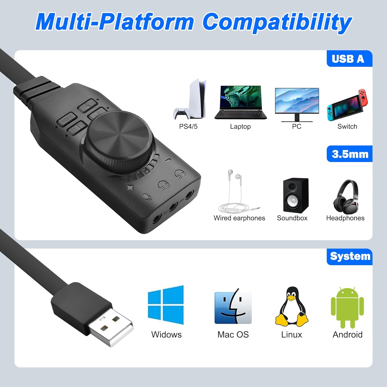 USB Sound Card Virtual 7.1 Sur - огляд і ціна Gaming Headset 7.1