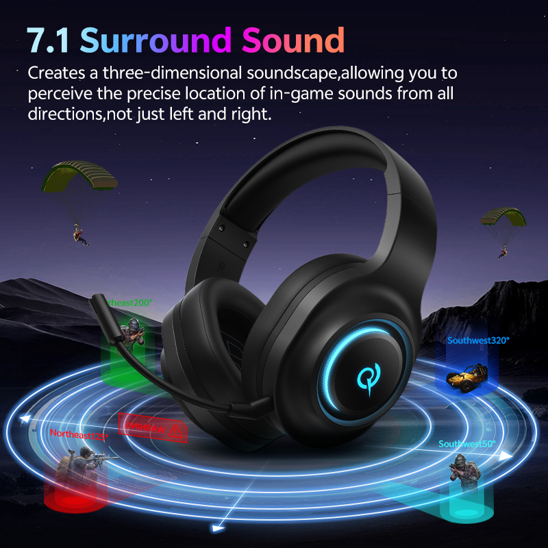 QCY Heroad V200 BH25H4GMA Gami - огляд і ціна Gaming Headset 7.1