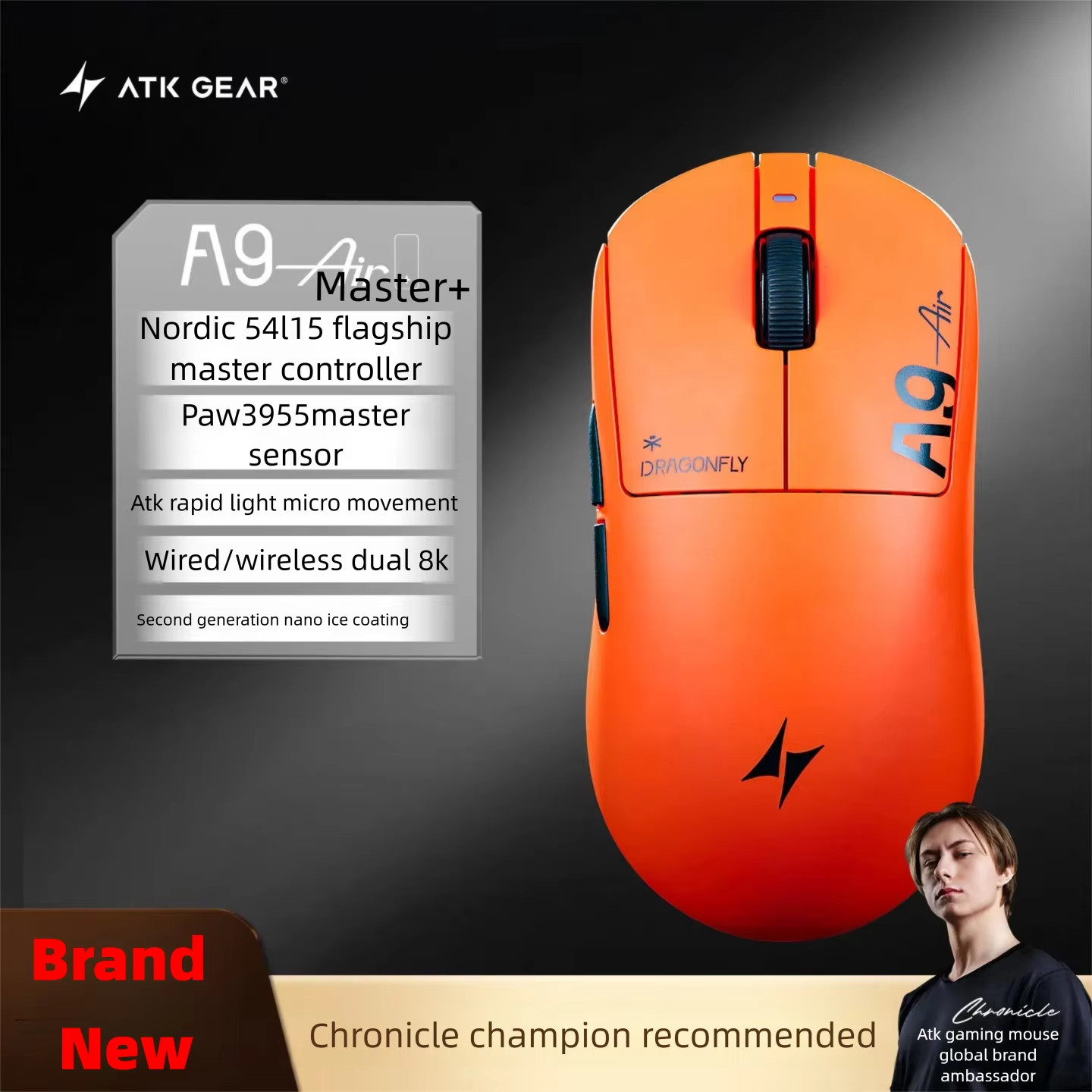 ATK A9 Air Ultimate Plus Gamin - огляд і ціна Mouse Gaming Esports