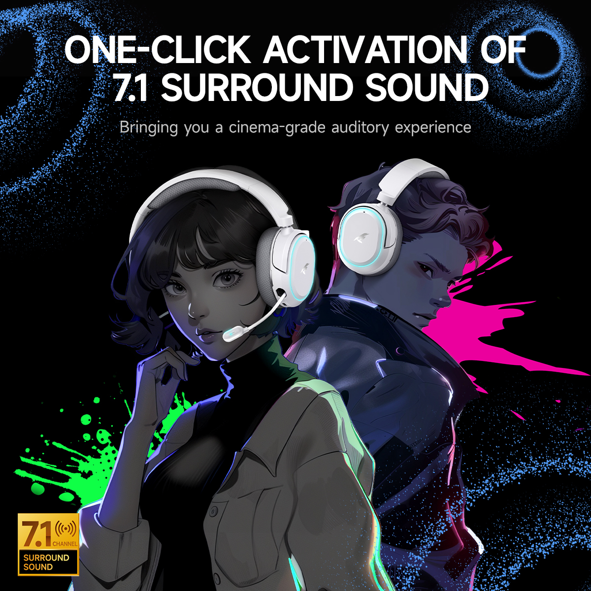 Picun G2 2.4GHz Bluetooth Wire - огляд і ціна Gaming Headset 7.1