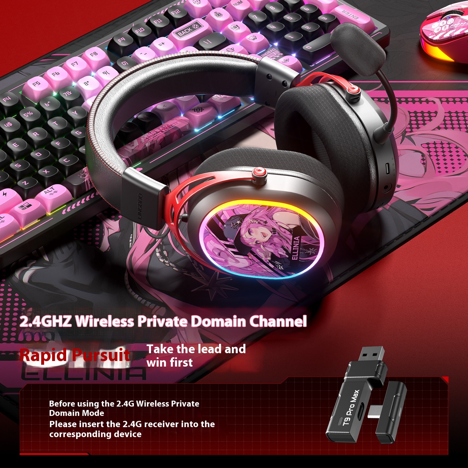 LingBao T9 Pro Max Wireless He - огляд і ціна Gaming Headset 7.1