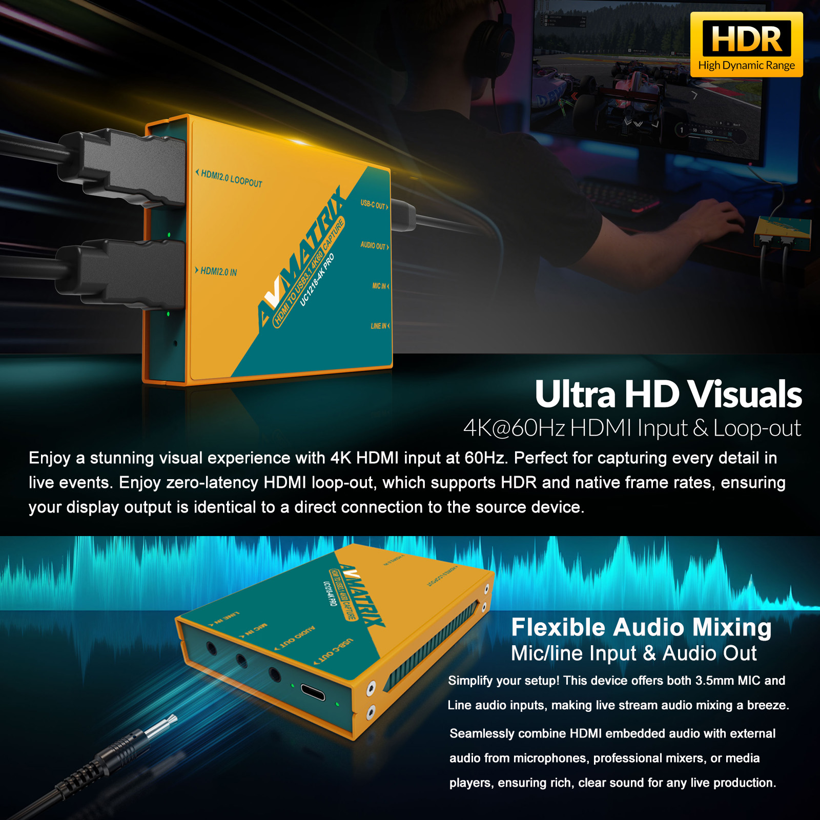 AVMATRIX 4K USB3.0 Video Captu - огляд і ціна Video Gaming & Esports Usd Acc