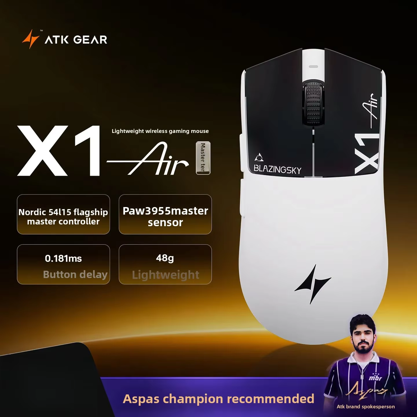 New ATK Blazing Sky X1 Air Ult - огляд і ціна Mouse Gaming Esports