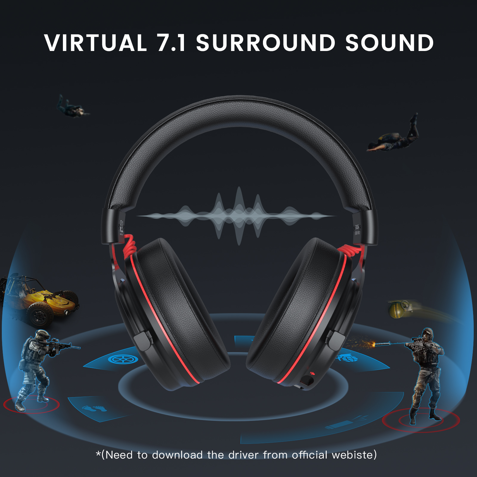 EKSA PC Gaming Headphones Over - огляд і ціна Gaming Headset 7.1